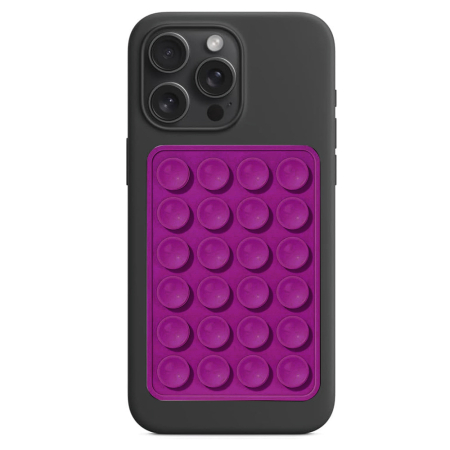 Alte accesorii - Ventuza telefon Techsuit - Phone Holder (SP-PAD) - Suction Pad for Selfies, Silicone, Adhesive Mount, Rectangular Shape - Purple
