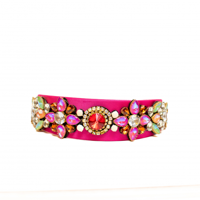 Bentita Roz cu Cristale Multicolore, Rosalinda [5]