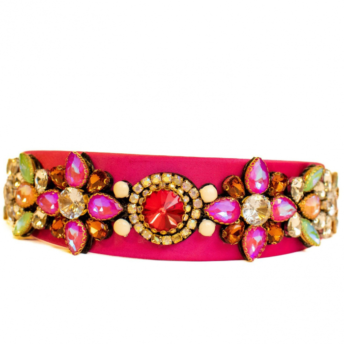 Bentita Roz cu Cristale Multicolore, Rosalinda [2]