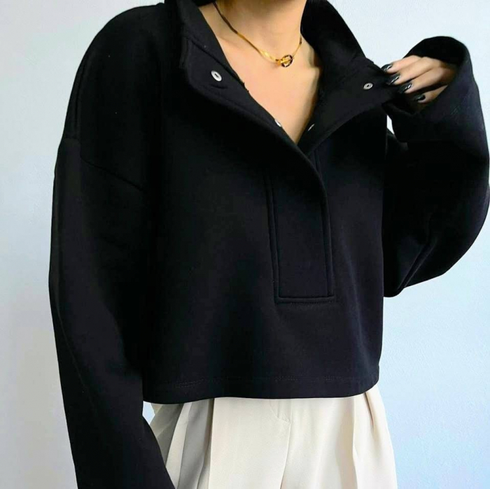 Bluzon Funky Vatuit Negru, Patricia [2]