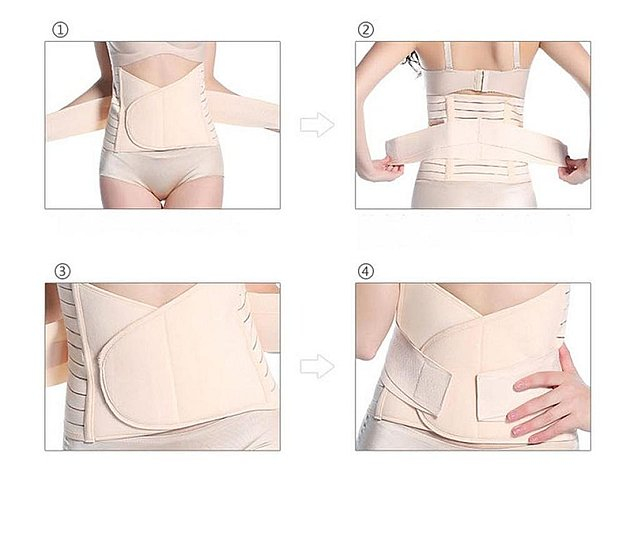 Brau Medical Lombar 2 in 1 si Centura Abdominala, Bej