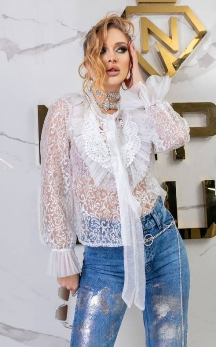 Camasa Alba Cu Broderie, Paola [5]