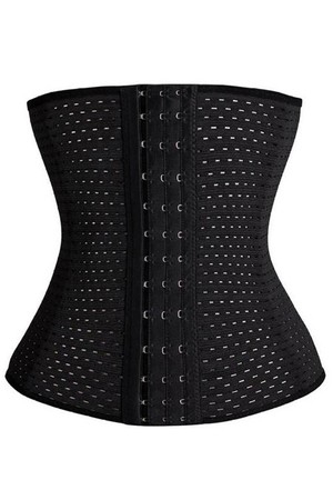 Rochie sport Marve cu corset modelator in talie, Negru