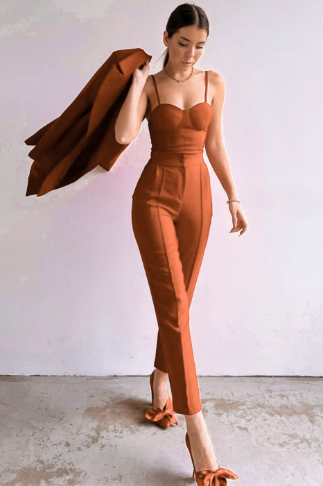 Costum Elegant din 3 Piese Cappuccino, Mayra [2]