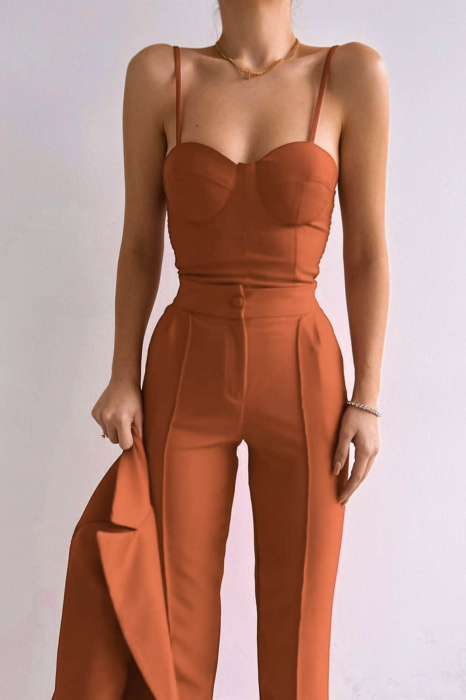Costum Elegant din 3 Piese Cappuccino, Mayra [3]