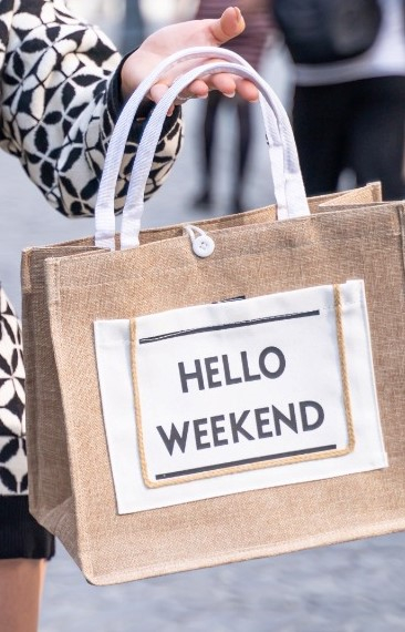 Geanta din iuta, HELLO WEEKEND [5]