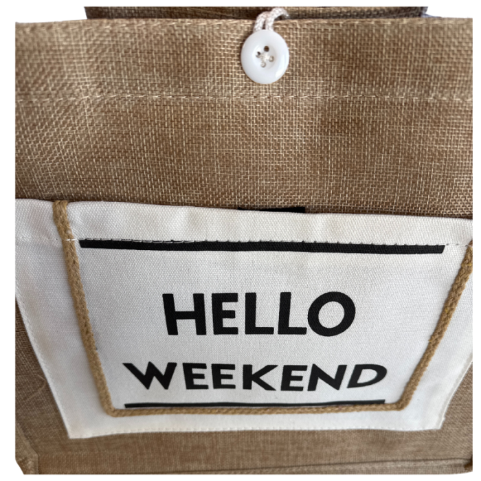 Geanta din iuta, HELLO WEEKEND [5]