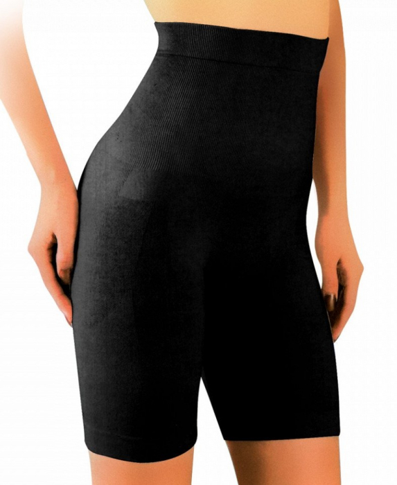 Pantalon Modelator din Bumbac, Negru [2]