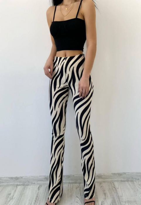 Pantaloni Evazati Zebra, Gena [3]