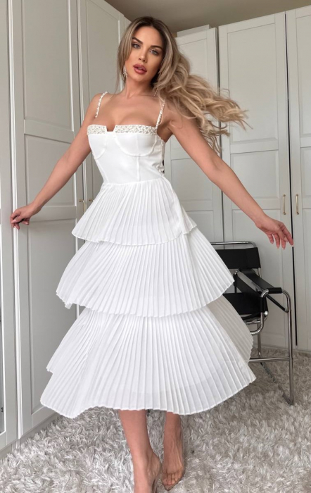 Rochie Midi Evolette Alba [2]
