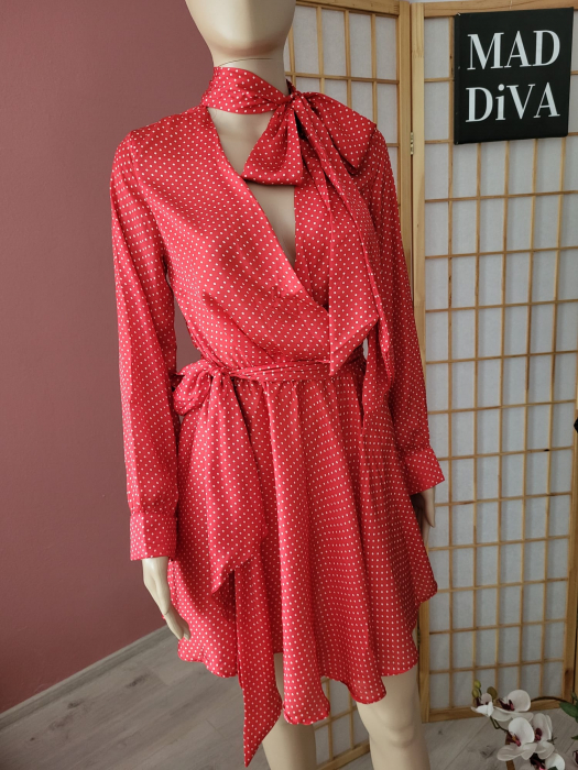 Rochie Mini Rosie cu Buline, Ofelia [3]
