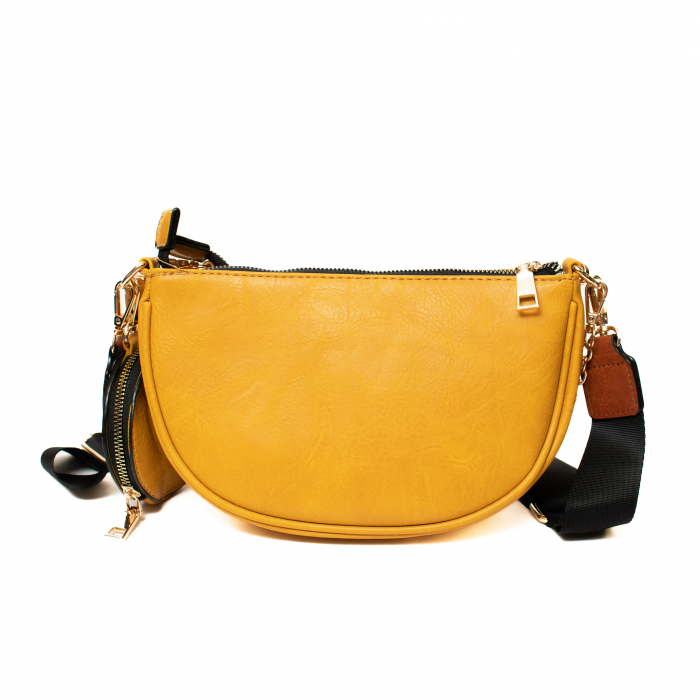 Set 3 Genti din Piele Eco, Galben [4]