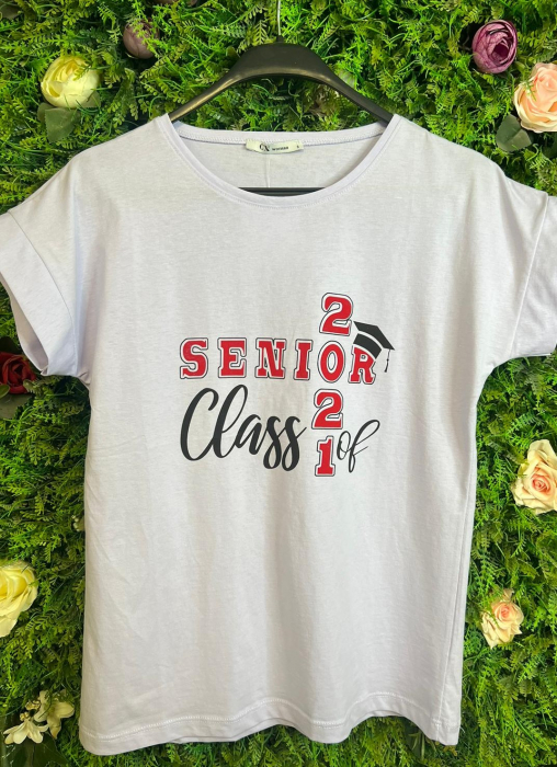 Tricou Alb din Bumbac, Senior Class Of [4]
