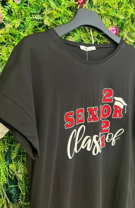 Tricou Negru din Bumbac, Senior Class Of [2]