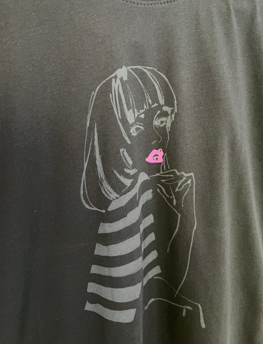 Tricou Negru din Bumbac, Signorina [3]