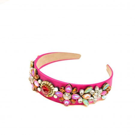 Bentita Roz cu Cristale Multicolore, Rosalinda [5]