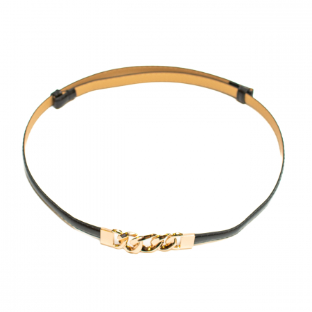 Curea Ajustabila Neagra cu Aspect Lucios [5]