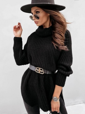 Pulover cu Guler Debora Negru [2]