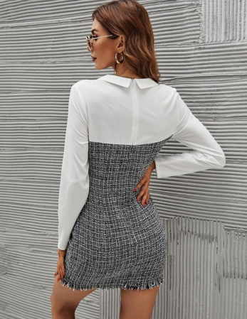 Rochie Mini Alb/Negru, Eden [1]