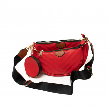 Set 3 Genti din Piele Eco, Rosu [4]