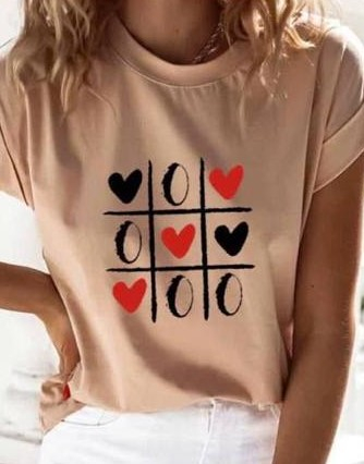 TRICOURI - Tricou Bej din Bumbac X si O Love