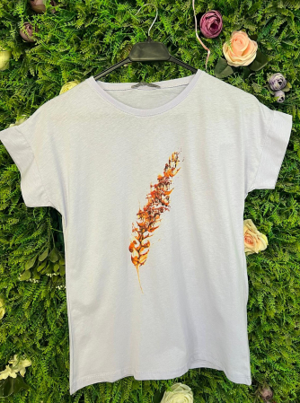 TOPURI & BLUZE - Tricou Lila din Bumbac, Natura