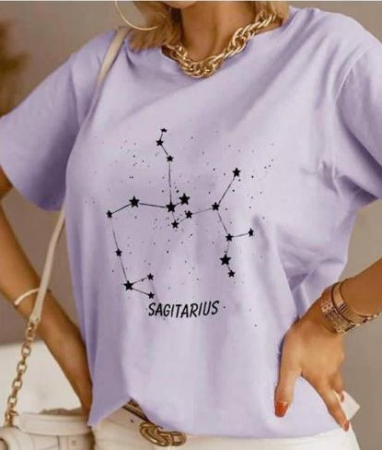 Tricou Lila din Bumbac Sagitarius [1]