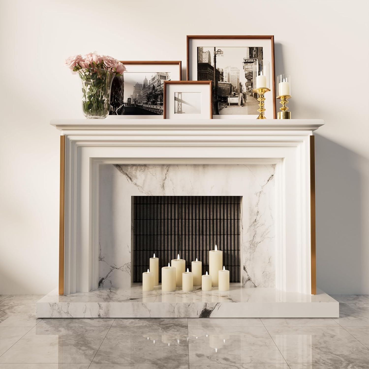 Gold - Protector colț perete sau mobila Auriu, Aluminiu, Autoadeziv, Set 3 bucati, 20x20mm latime – 90 cm lungime