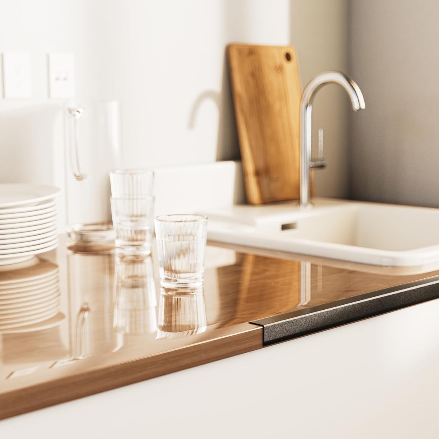 Protector colț perete sau mobila Negru, Aluminiu, Autoadeziv, Set 3 bucati, 20x20mm latime – 90 cm lungime/buc