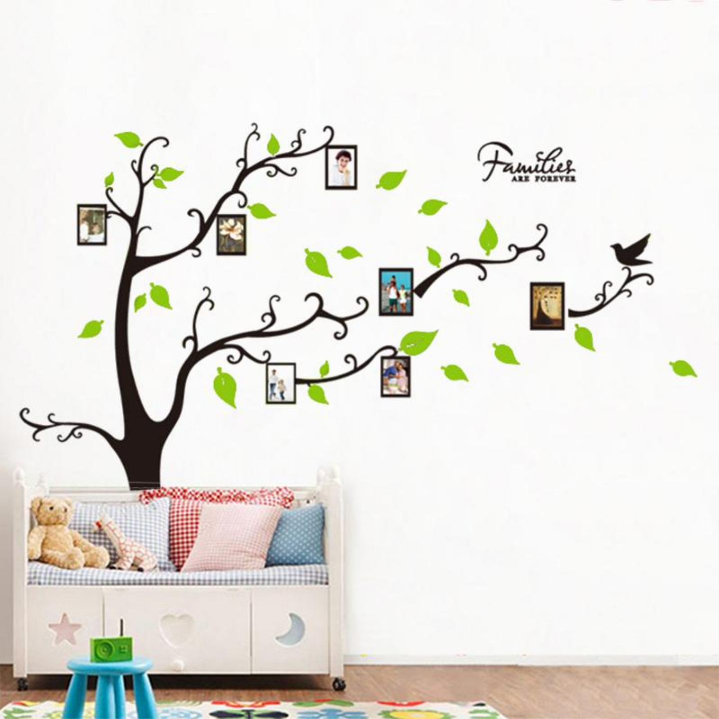 Sticker copac decorativ cu rame pentru poze