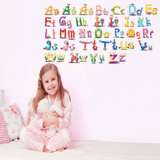 Sticker decorativ cu literele alfabetului