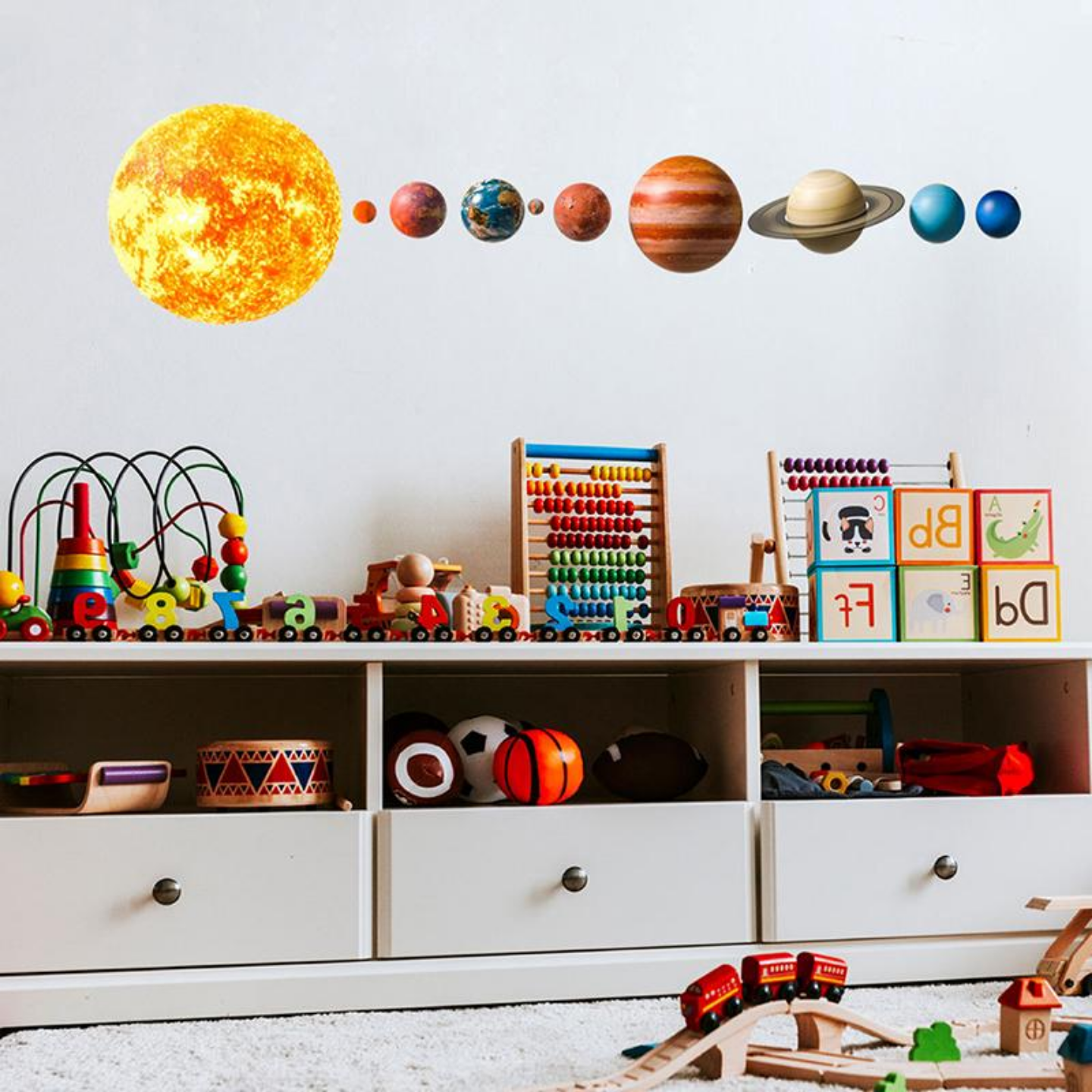 Sticker Decorativ, cu Sistemul Solar