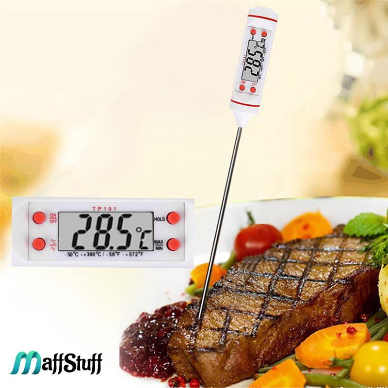 Termometru Alimentar Digital, cu Sonda Metalica Pentru Inserare in Mancare sau Bauturi - MaffStuff®