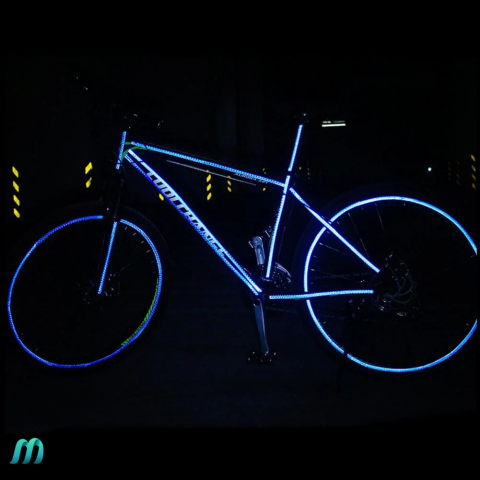 Banda adeziva reflectorizanta albastru Banda reflectorizanta adeziva tip fagure autocolant reflectorizant alastru banda reflectorizanta biciclete banda reflectorizanta haine banda reflectorizanta auto [16]