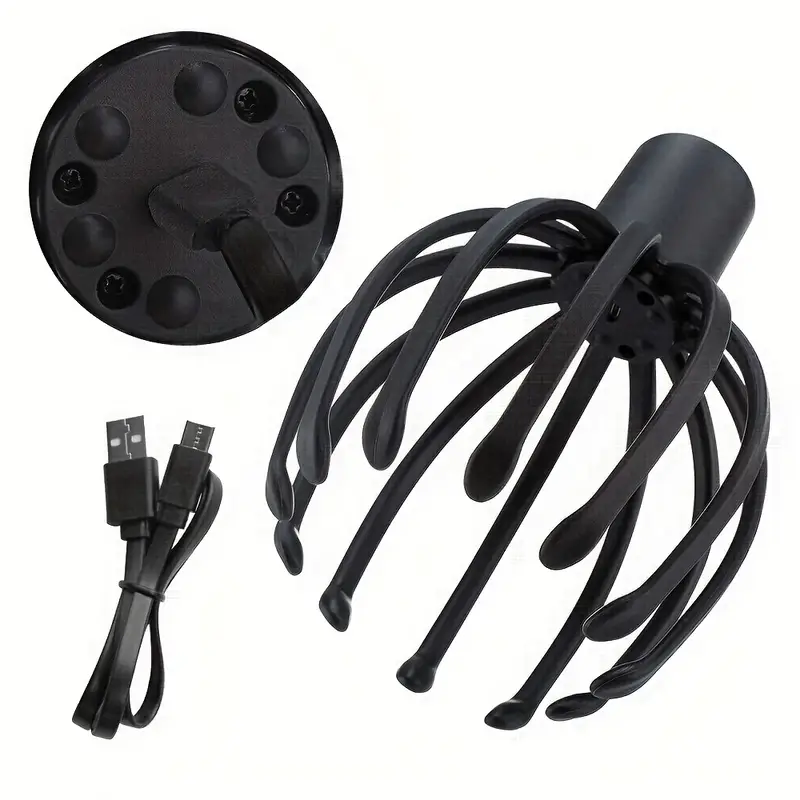 Aparat Masaj Capilar Electric – Vibrații, Lumina Infraroșu, Reflexoterapie, Acumulator Lithium-Ion [6]