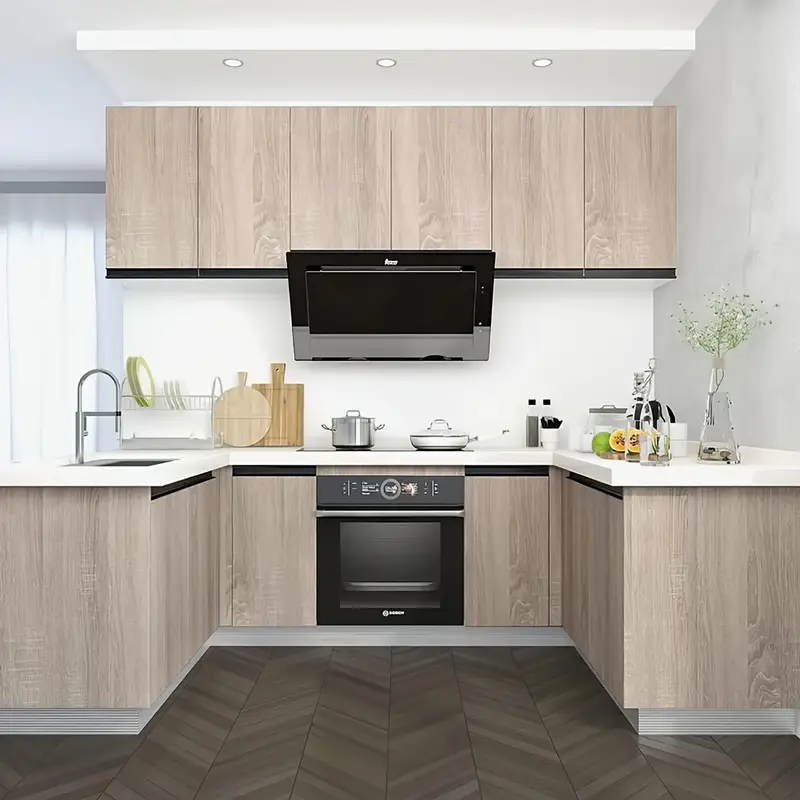Autocolant mobilă lemn crem – folie autoadezivă decorativă 40x200 cm pentru mobilier și pereți [6]