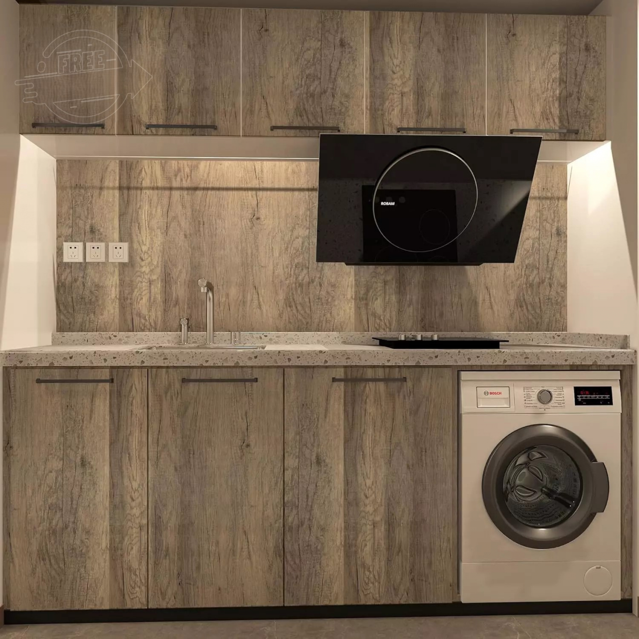 Autocolant mobilă lemn maro – folie autoadezivă decorativă 40x200 cm pentru mobilier și pereți [7]