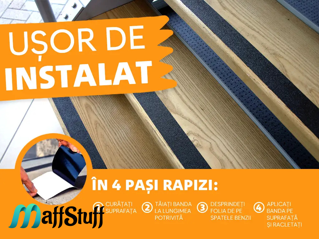 banda antiderapanta autoadeziva abraziva negru MaffStuff [5]