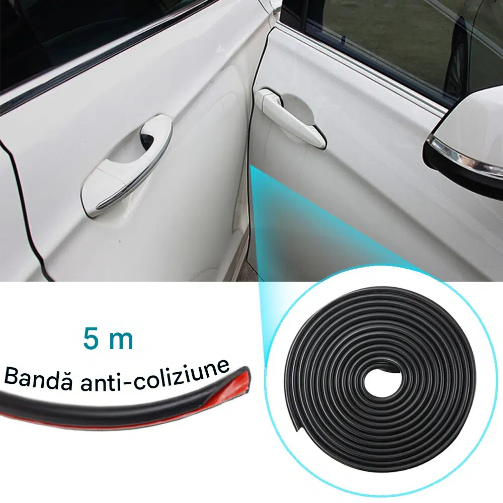 banda protectie usa auto pvc cauciucat negru 5m MaffStuff [7]