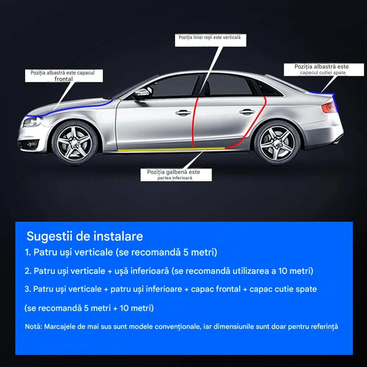 banda protectie usa auto pvc cauciucat negru 5m MaffStuff [10]