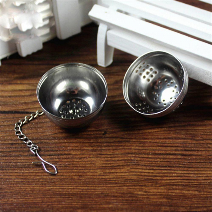 Bilă infuzie ceai inox – Sită fină, reutilizabilă, cu lanț [4]