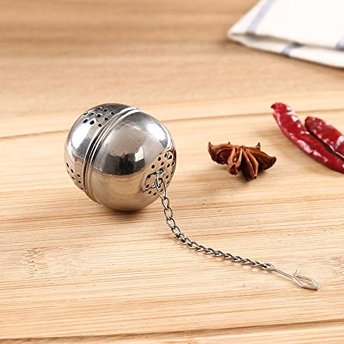 Bilă infuzie ceai inox – Sită fină, reutilizabilă, cu lanț [7]