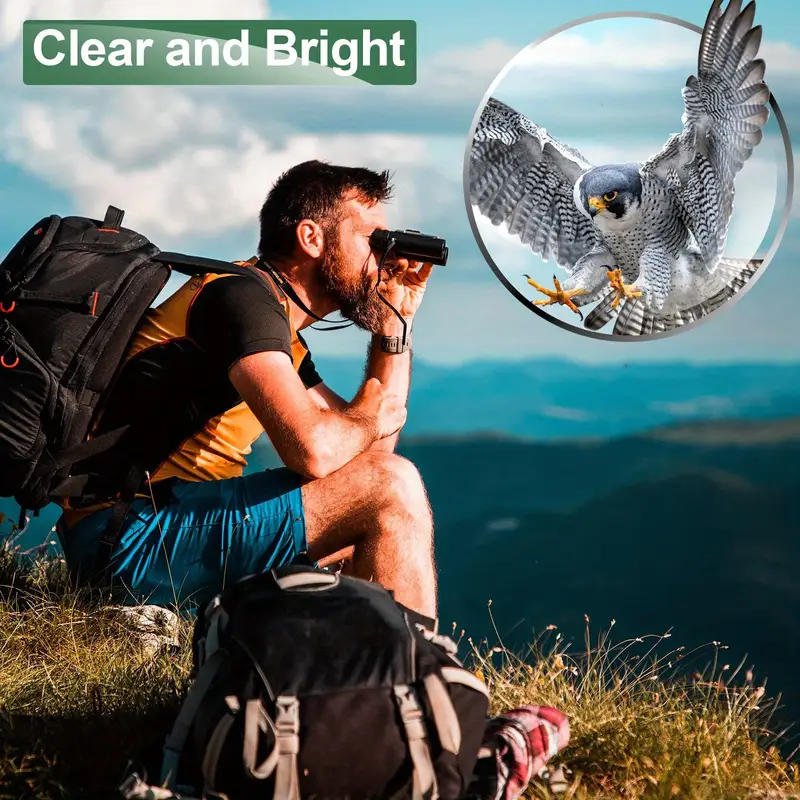 Binoclu HD 8X21 Telescop portabil Binoclu profesional Aventuri în aer liber Sport și călătorii Camping și explorare Observarea păsărilor Drumeții Concerte Vânătoare Vizualizare la distanță Focalizare centrală Rezistent la apă Design pliabil [10]
