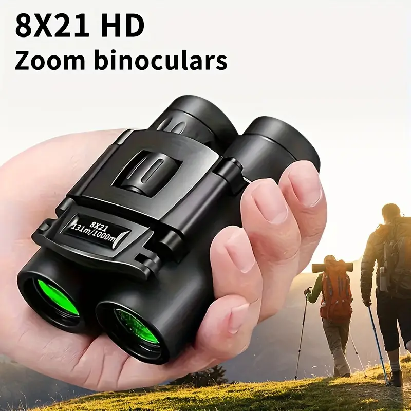 Binoclu HD 8X21 Telescop portabil Binoclu profesional Aventuri în aer liber Sport și călătorii Camping și explorare Observarea păsărilor Drumeții Concerte Vânătoare Vizualizare la distanță Focalizare centrală Rezistent la apă Design pliabil [11]