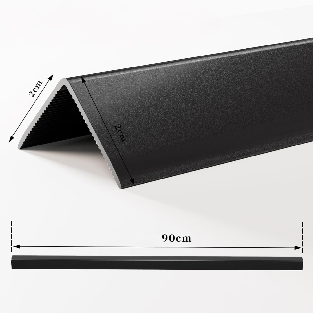 Protector colț perete aluminiu negru 20x20mm set 3 bucăți [8]