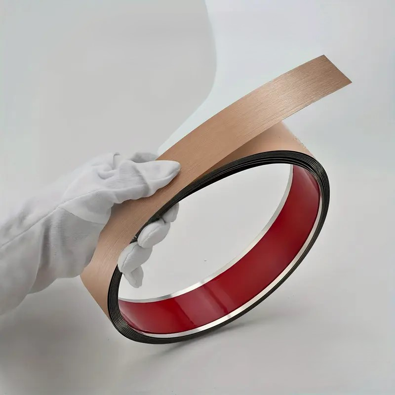 Bandă decorativă adezivă inox bronz periat brushed rose gold [1]