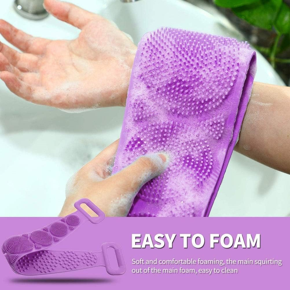 Burete de Baie Exfoliant din Silicon – Curățare Eficientă & Piele Catifelată, Ideal pentru Igiena Zilnică [12]