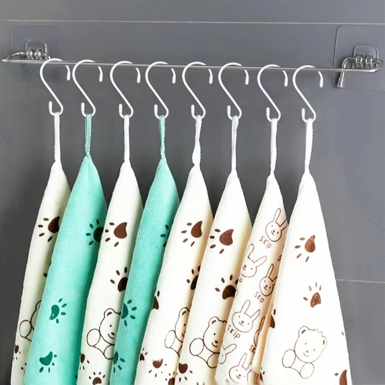 carlige tip s organizare inox alb MaffStuff [8]