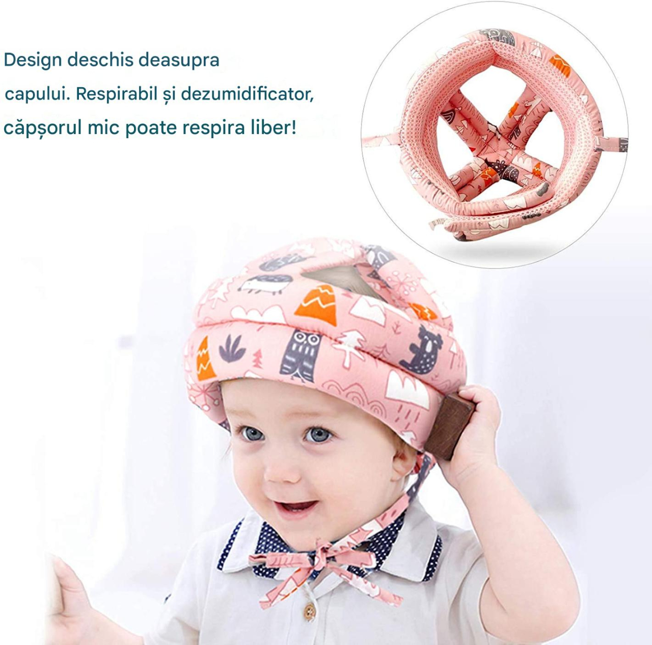 casca protectie bebelusi antisoc roz maffstuff [3]