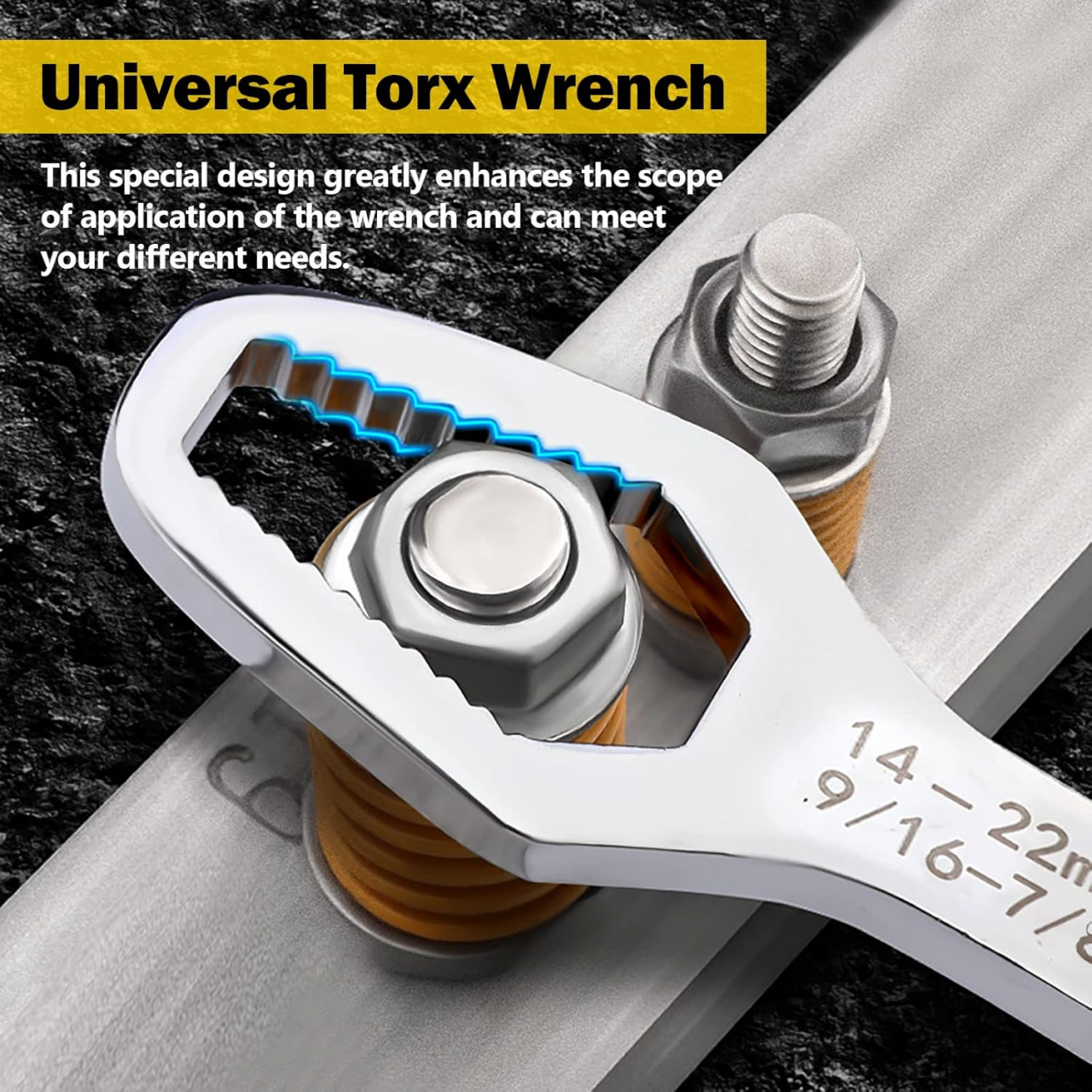 Cheie Fixă Torx 15 în 1 Universal – 8-22 mm, Oțel Galvanizat, All in One [17]